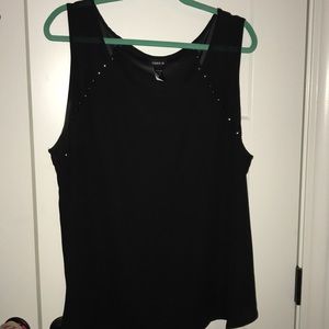 Black with silver stud tank top